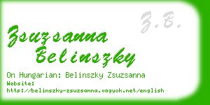 zsuzsanna belinszky business card